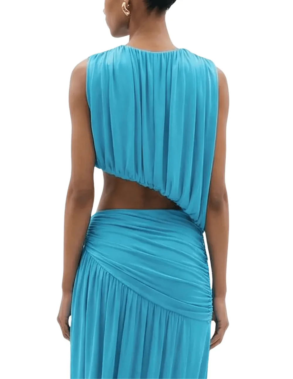 Classic Draped Cropped Sleeveless Tank Top