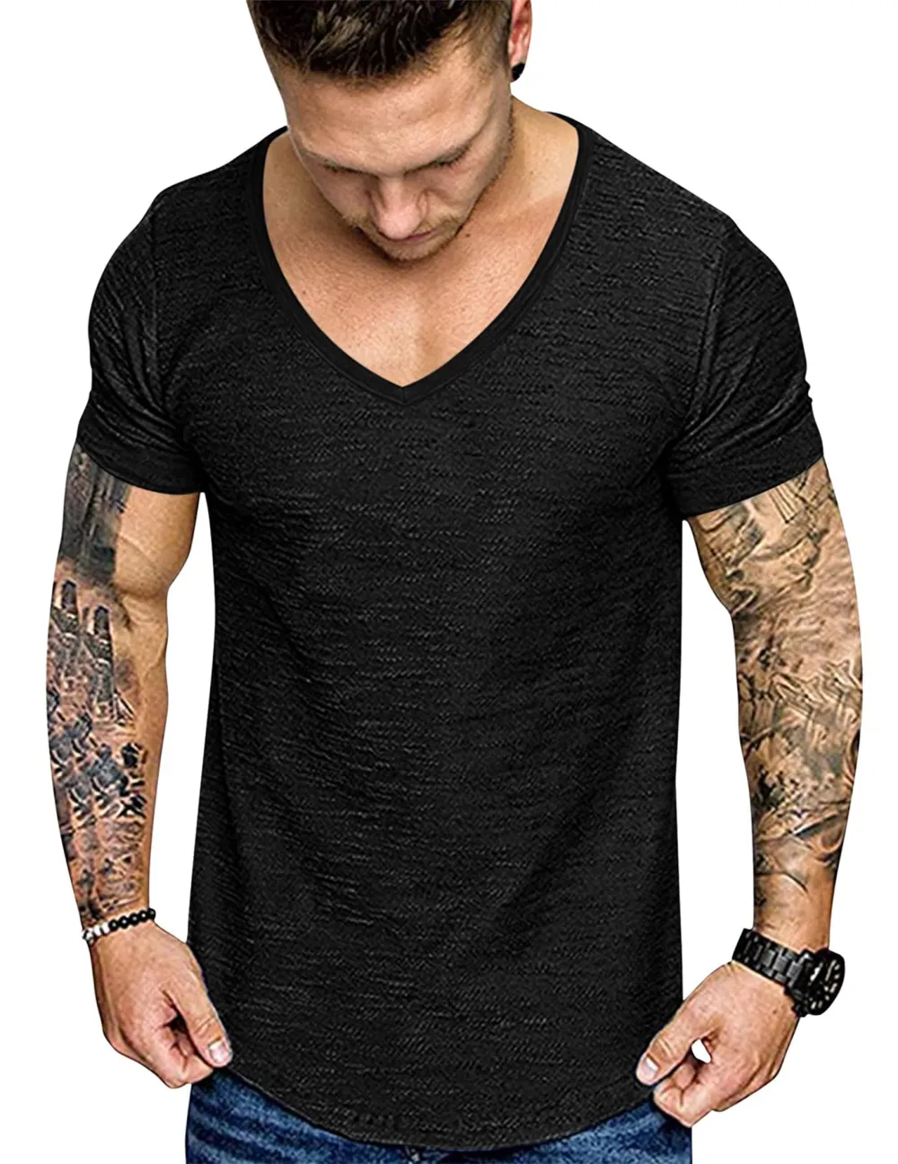 Smooth Knit Muscle Cut T-Shirt
