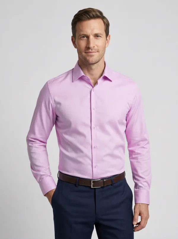 Men's Refined Solid Dress Shirt