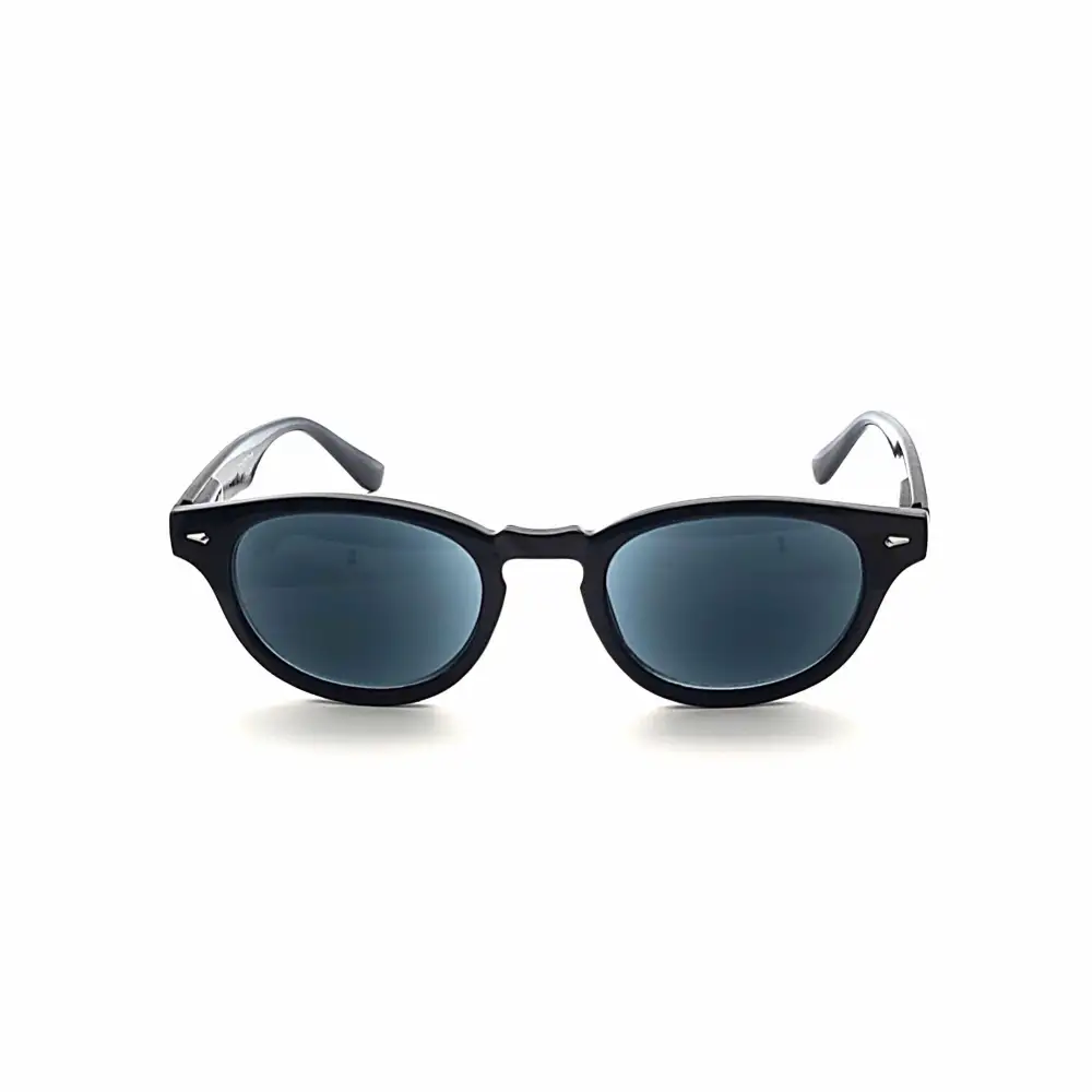 Classic Round Full-Lens Smoke-Lens Reading Sunglasses