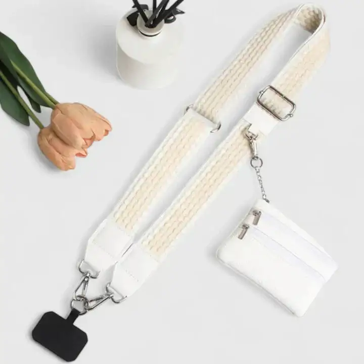 Wide Strap Twill Handbag