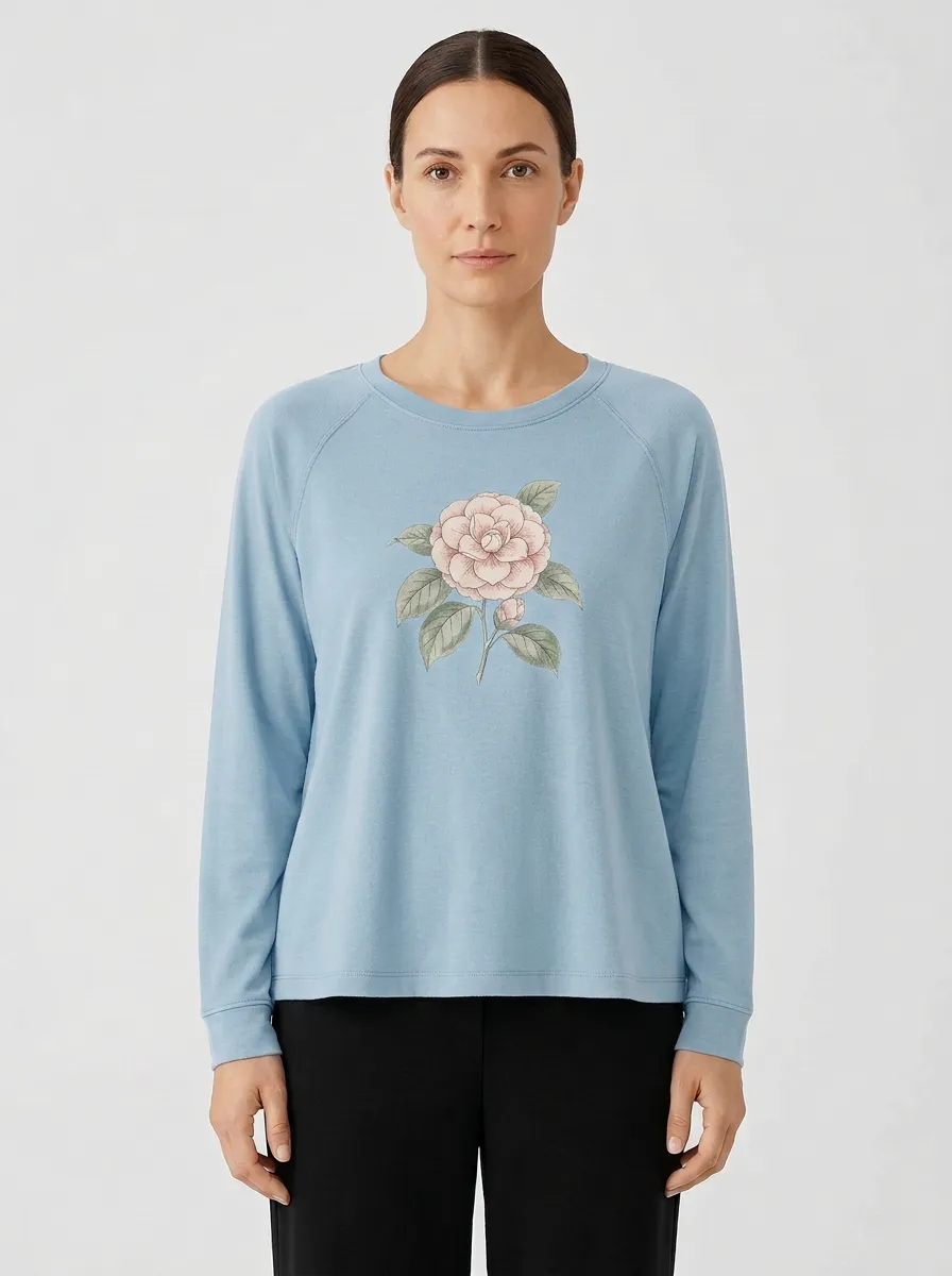 Women's Floral Graphic Raglan Pullover