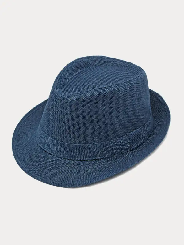 Beach Sun Protection Cotton Fedora Hat