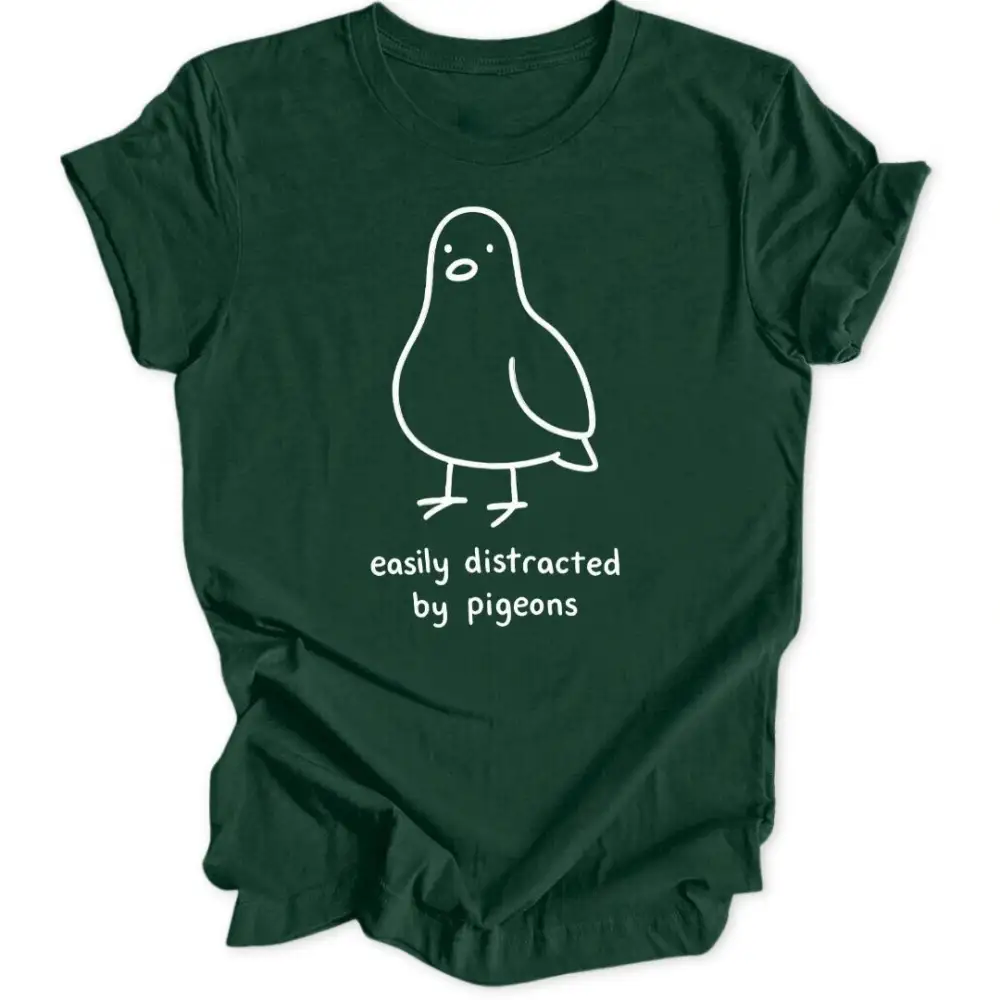 Distracted by Pigeons Unisex T-Shirt