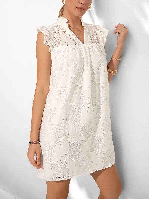 Lorena Lace Overlay Shift Dress