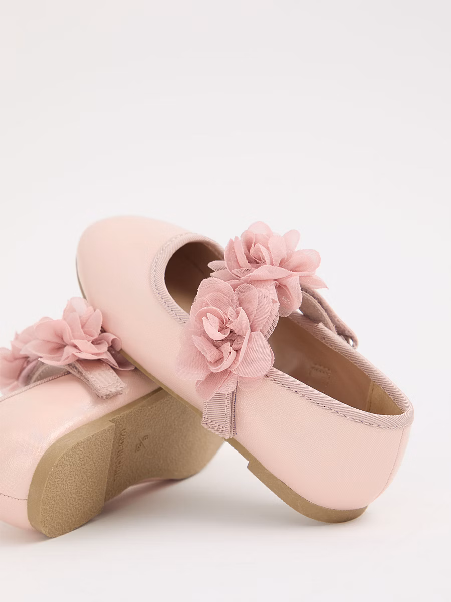 Pink Shimmer Corsage Ballet Shoes detail 1