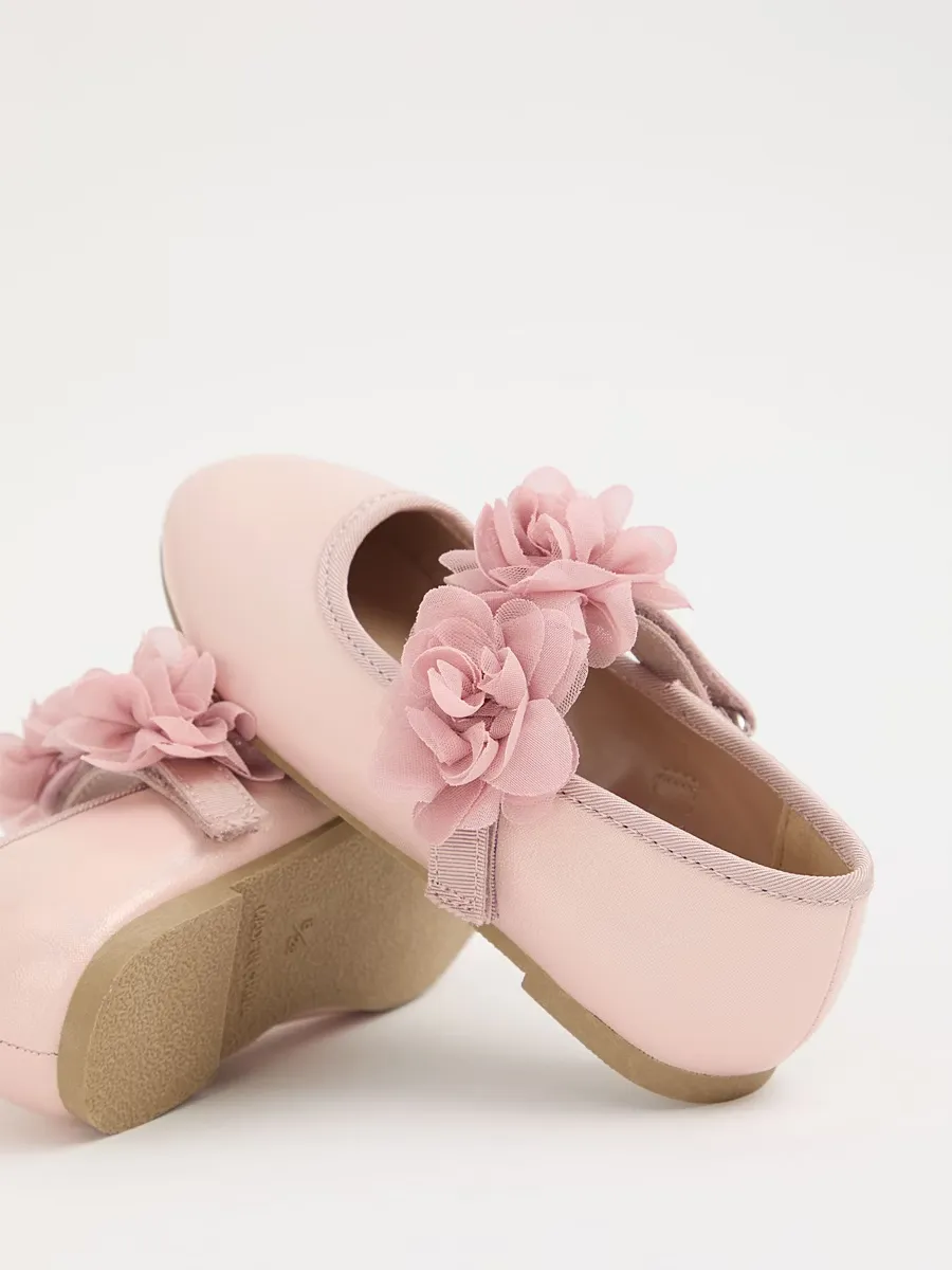 Pink Shimmer Corsage Ballet Shoes