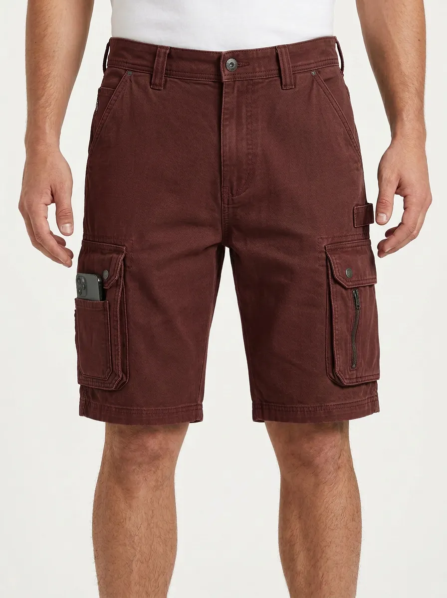 Men's Multi-Pocket Utility-Loop Cargo Shorts
