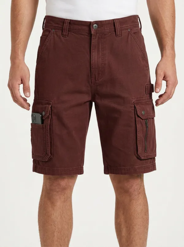 Men's Multi-Pocket Utility-Loop Cargo Shorts