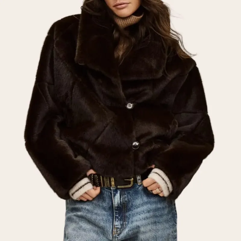 Faux-Fur Longline Women's Coat