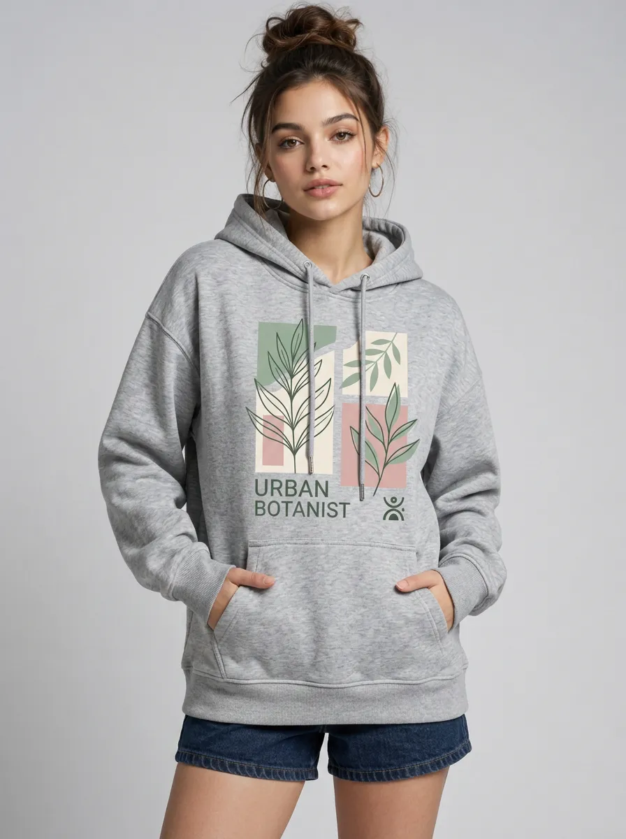 Women's Urban Botanist Plant Lover Aesthetic Printed Hoodie