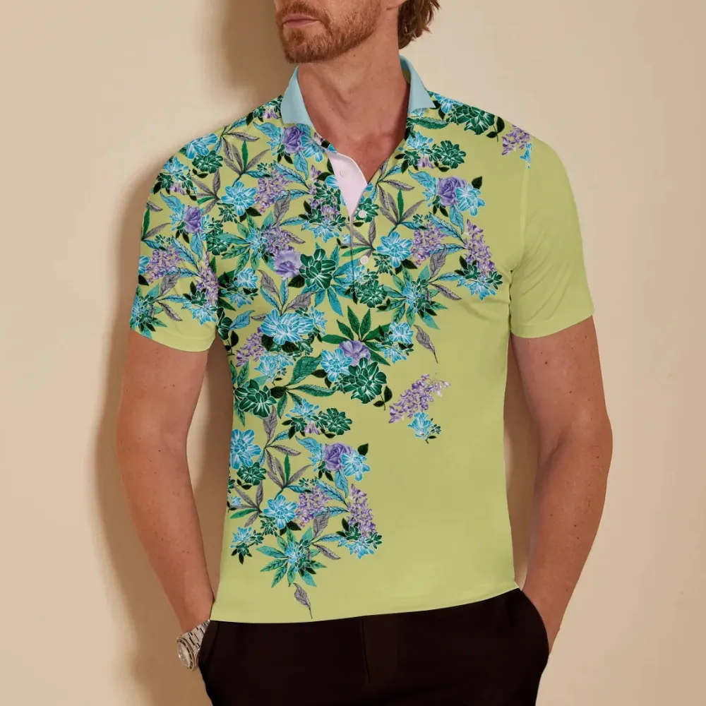 Refined Performance Short Sleeve Button Up Polo Shirt