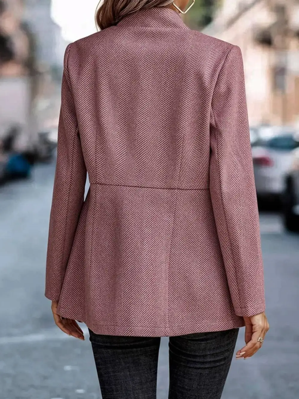 Open-Front Slim-Fit Blazer
