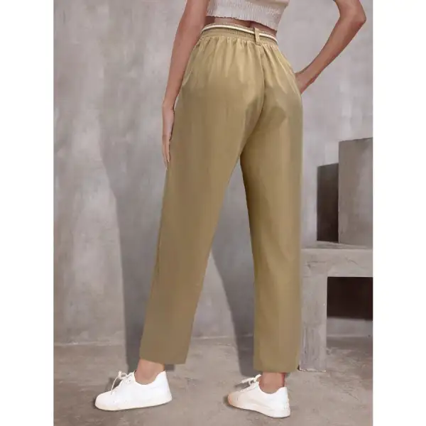 Tie Waist Straight Leg Pants