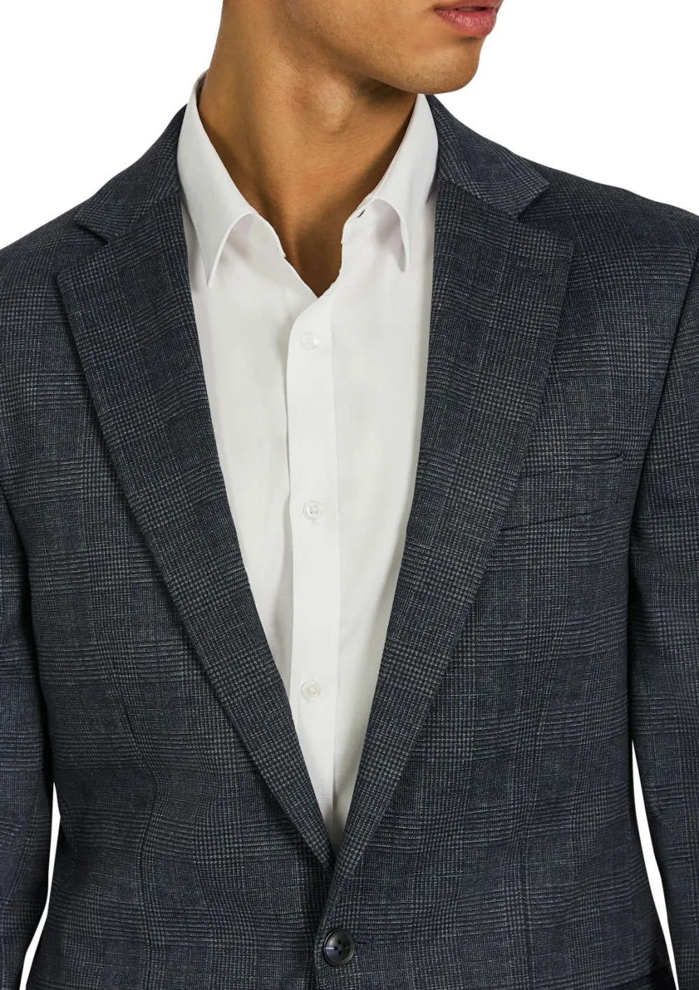 Mature Slim And Breathable Dark Gray Suit