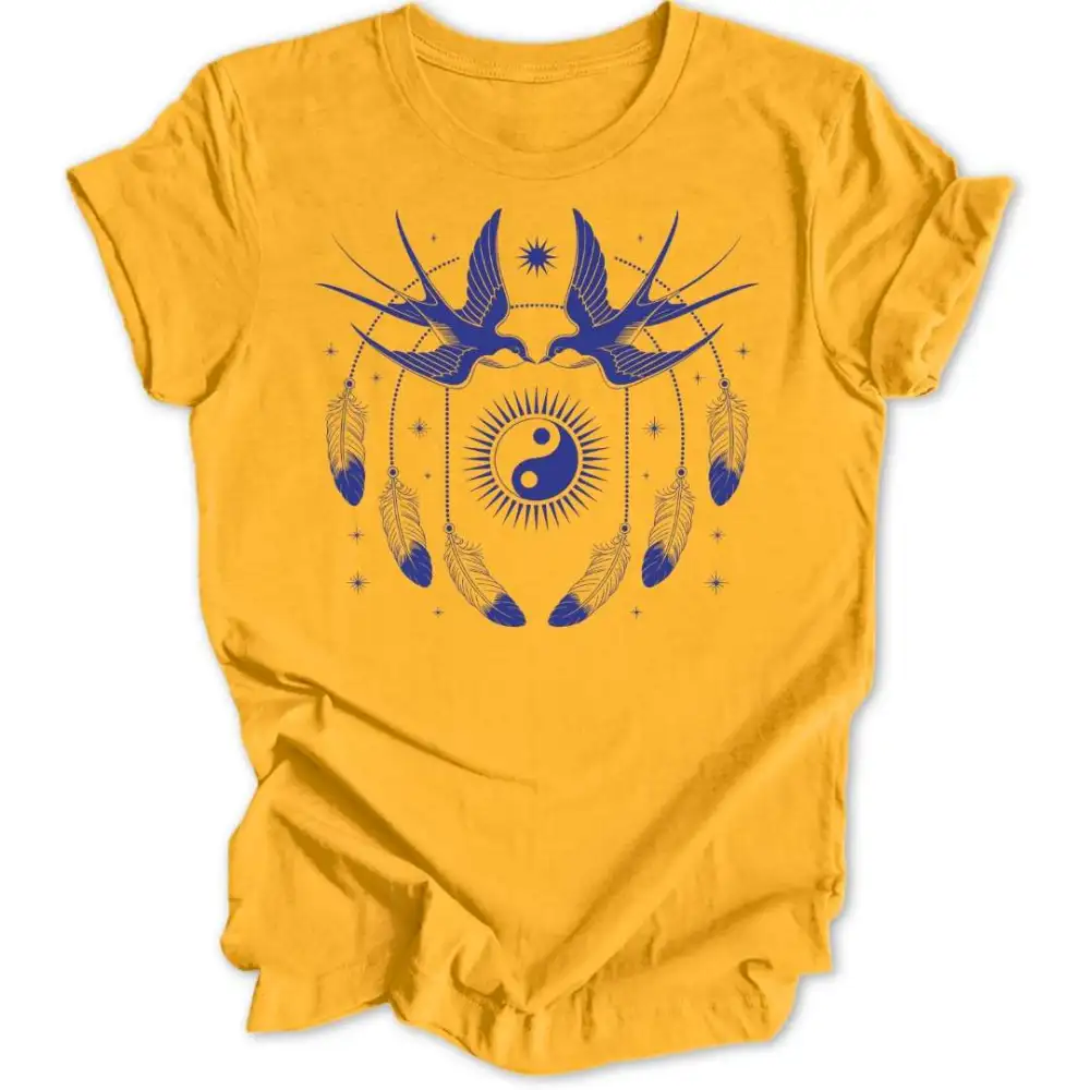 Ying Yang Swallows Unisex T-Shirt
