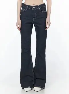 Regular-Fit No-Fade Bootcut Flared Jeans