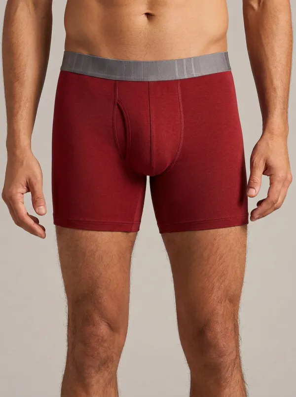 Men's Charcoal Grey Boxer Briefs with Tonal Waistband Boxer Briefs
