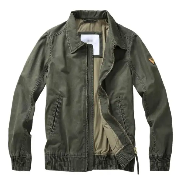 Streamlined Zip Cotton Jacket