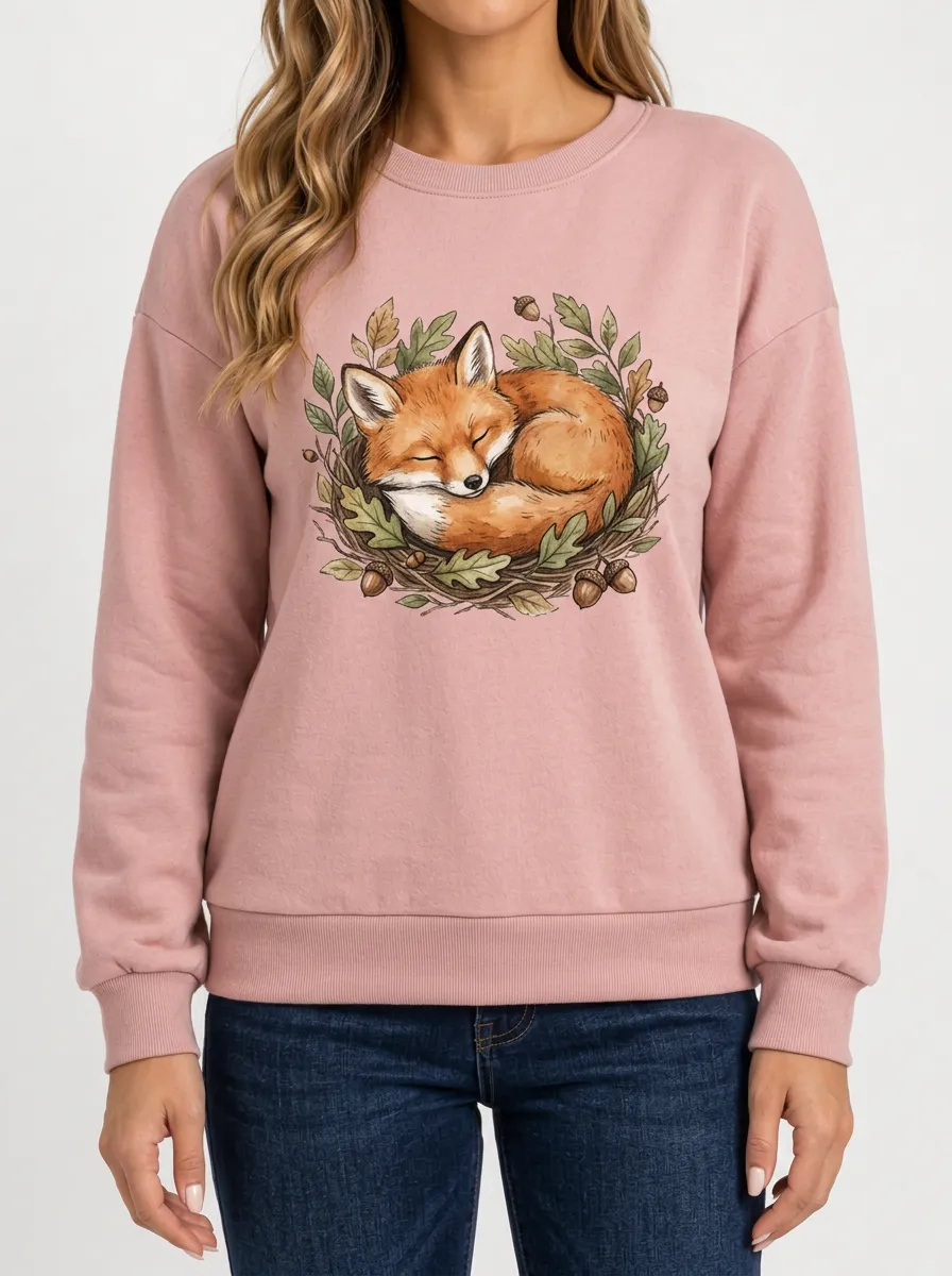 Women's Artful Acorn Crewneck Pullover