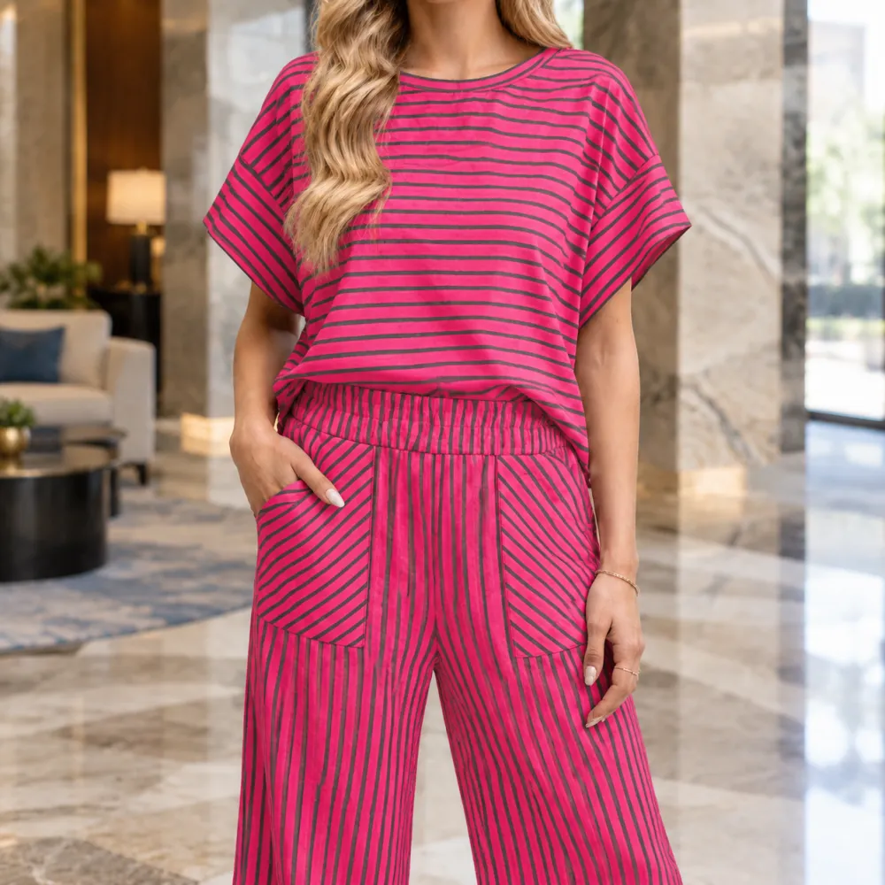 Striped Pants Set