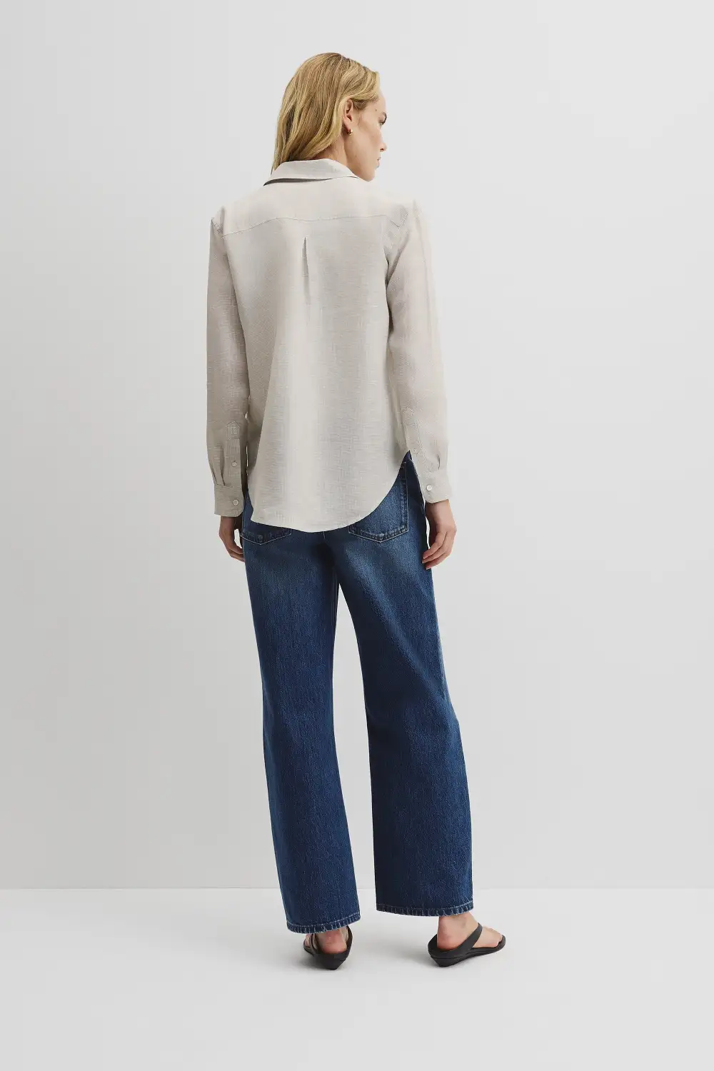 Women's Textured Linen Shirt