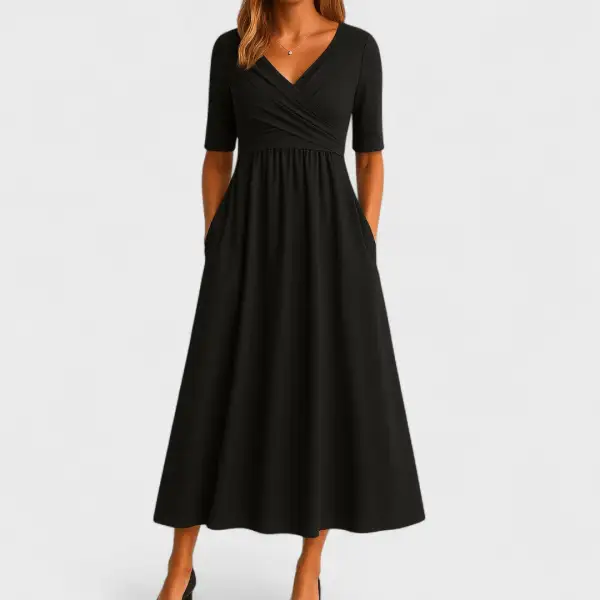  Refined Wrap Maxi Dress