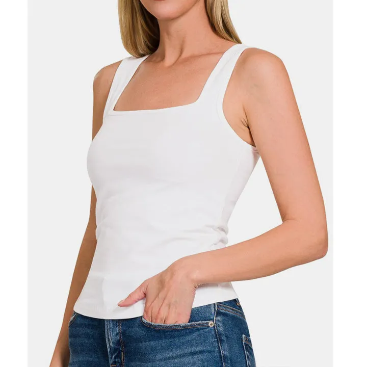 Square Neck Cropped Tank