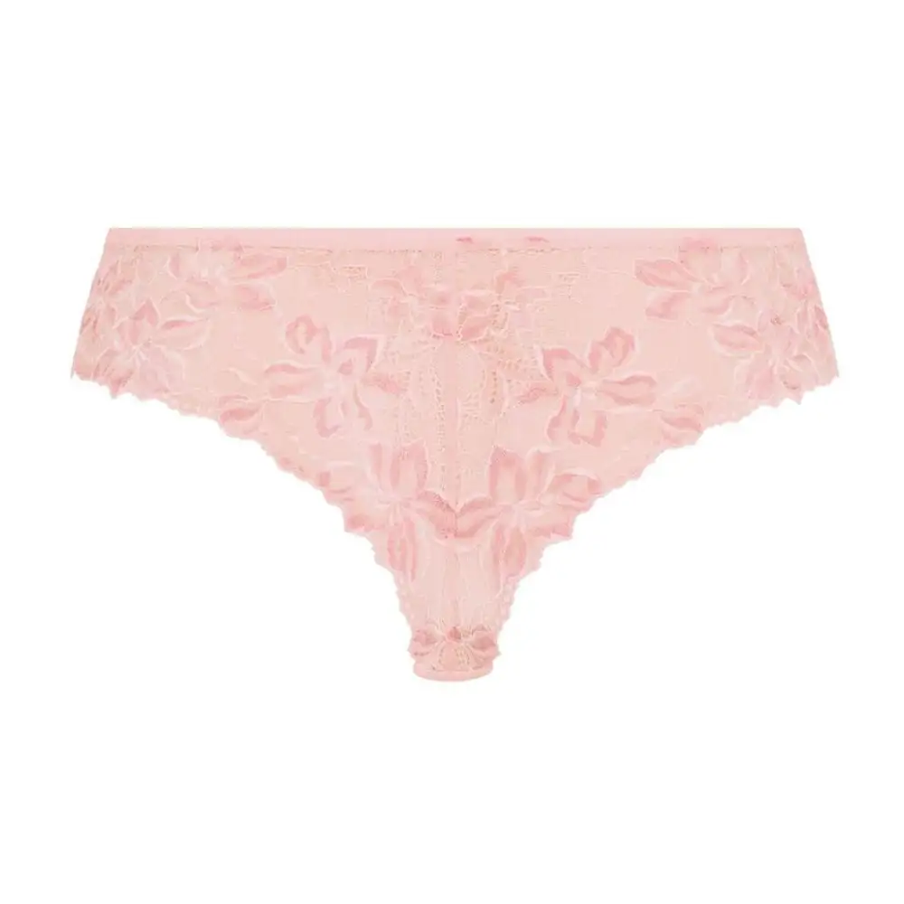Women's Seamless Cotton Gusset Lace Mesh Cotton Boxer Panty
