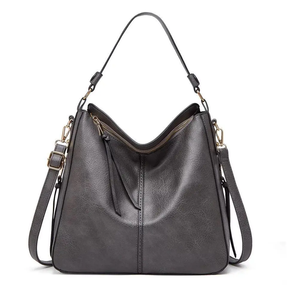  Refined Spacious Leather Hobo Tote Bag Apparel