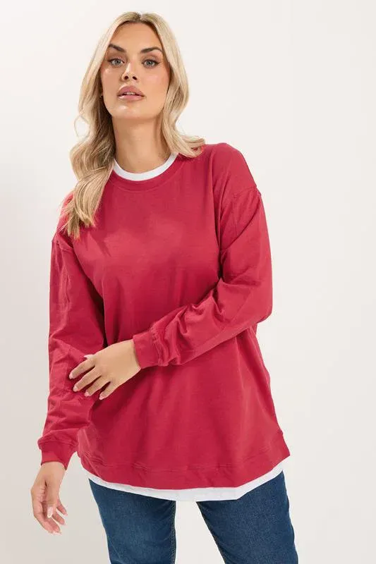 Red 2-In-1 Sweatshirt