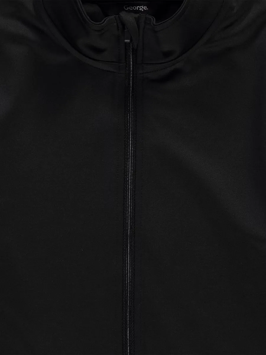 Black Active Zip Through Jacket
