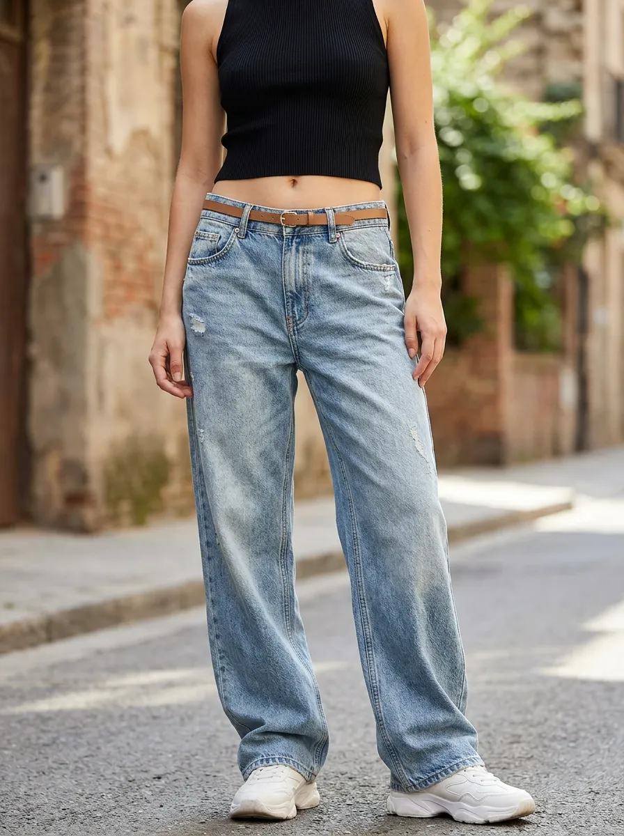 Women's Neutral Easy Fit Jeans