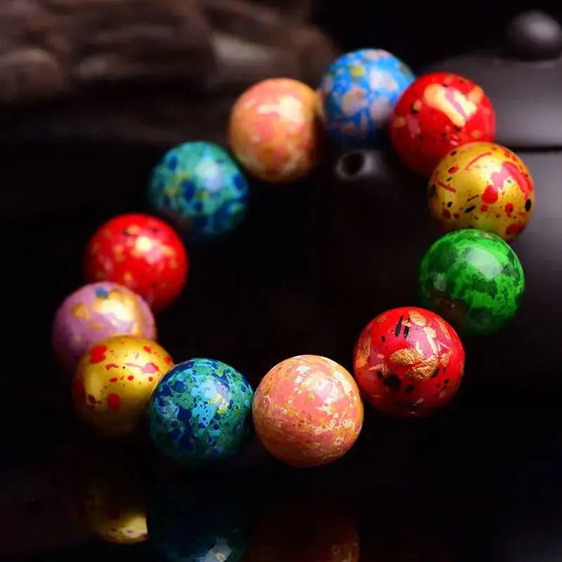 Lacquer Craft Sandalwood Single Wrap Beaded Bracelet