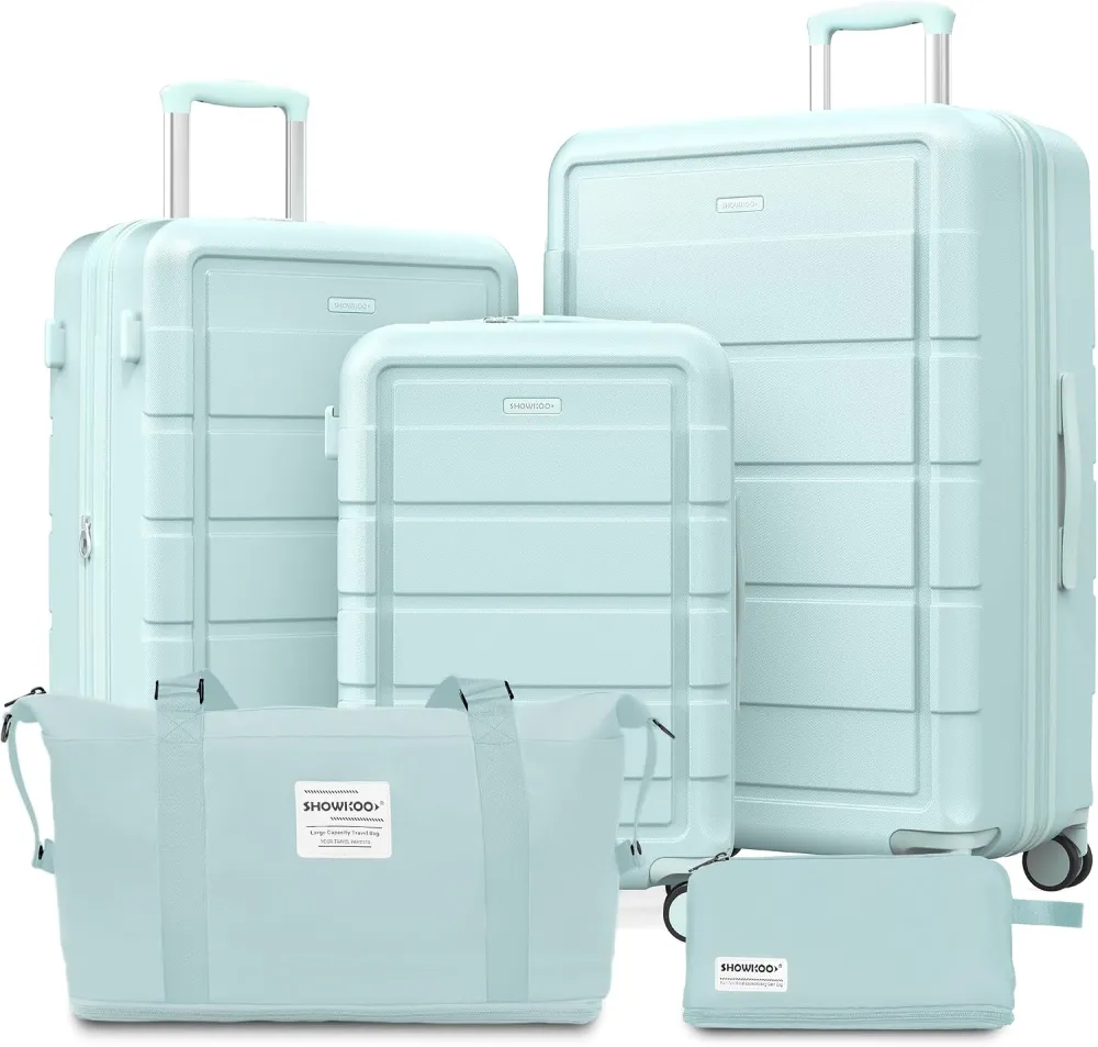 SHOWKOO G-Series Luggage set 3pcs, 100% PC Durable Hardshell Suitcase