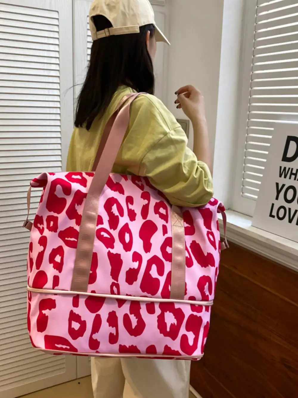 Leopard Print Travel Duffel Bag