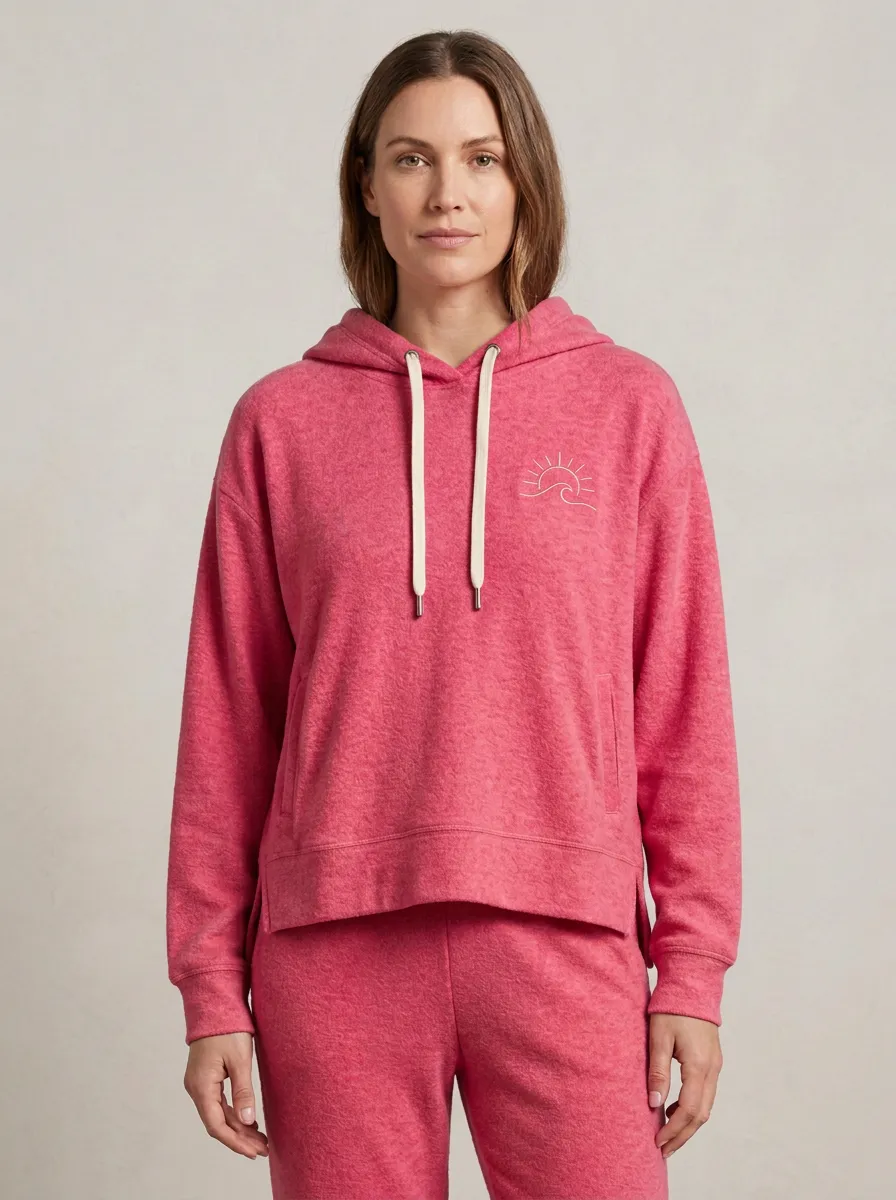 Women's Sun-Wave Embroidered Casual Hoodie