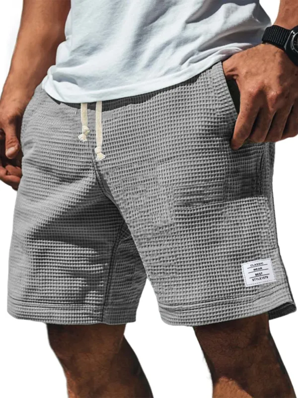 Textured Knit Seamed Detail Shorts