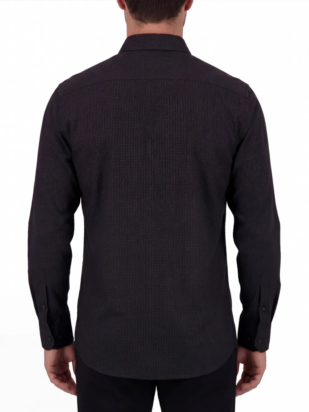 Box-Print Four-Way-Stretch Men's Sport Shirt