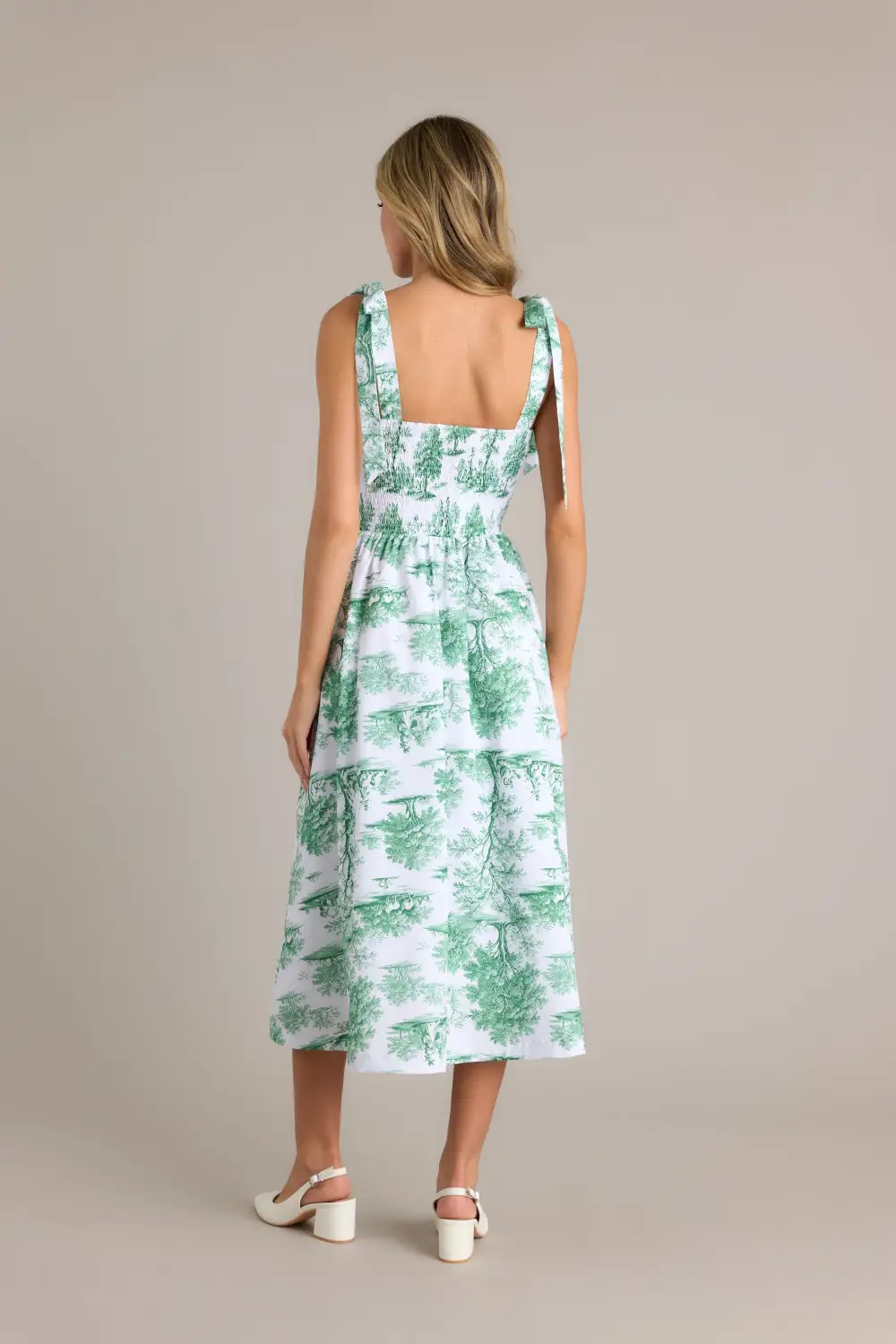 Bush Print Midi Dress
