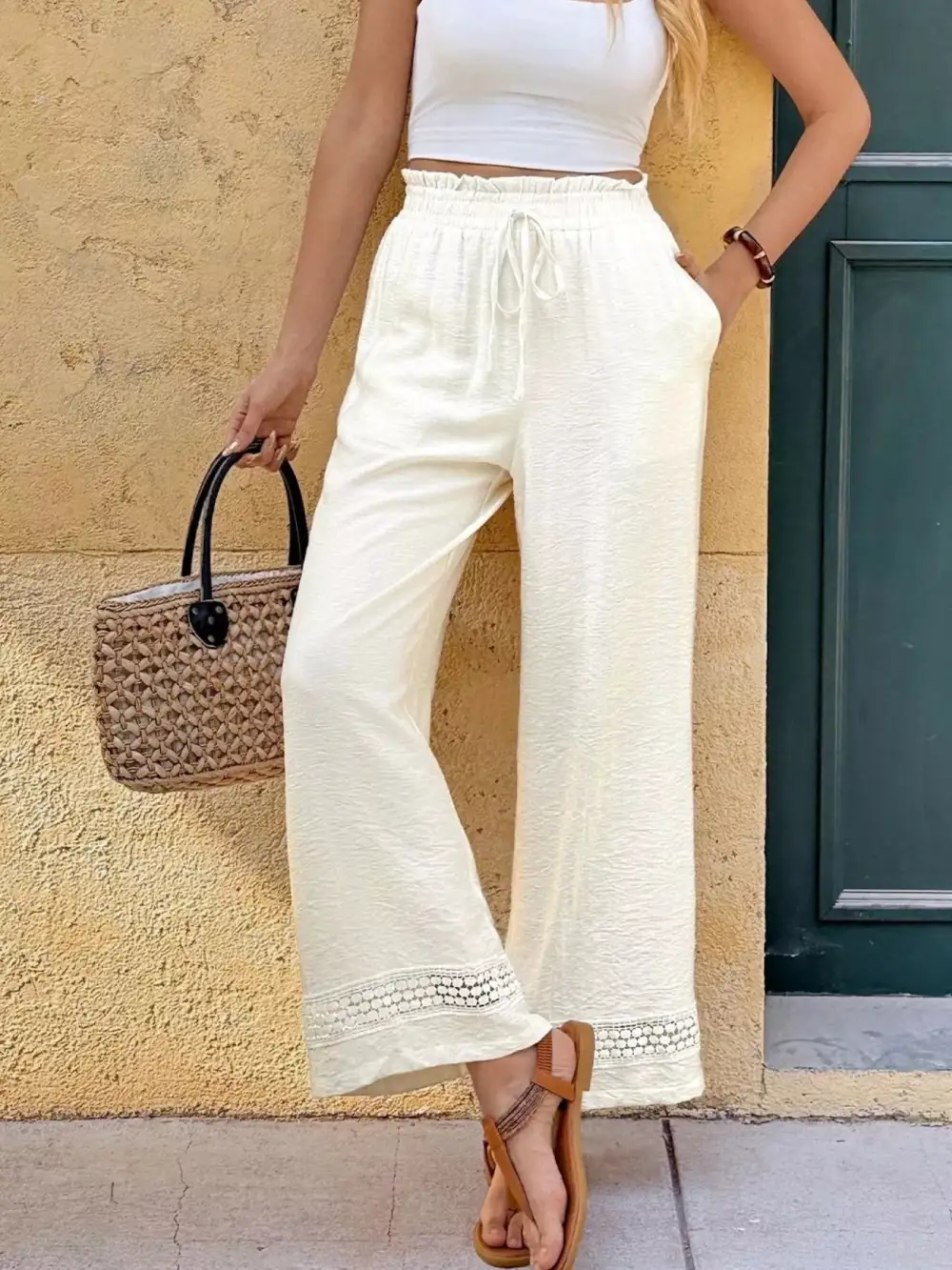Flowy Wide Leg Pants with Pockets