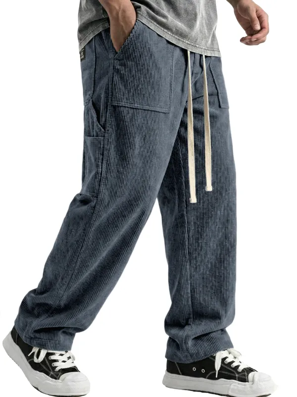 Relaxed Corduroy Pocket Trousers
