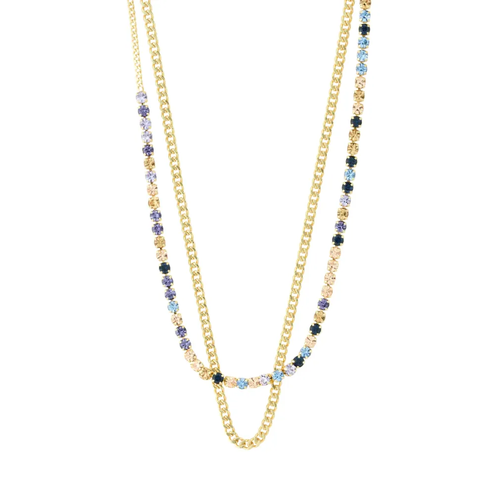 Subtle Crystal Chain Necklace