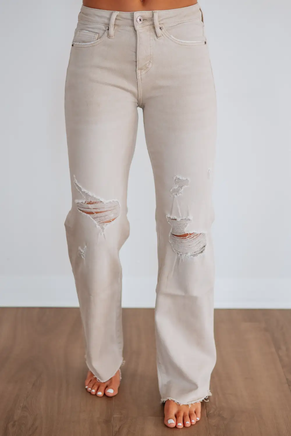 Women's High Rise Wide Leg Tummy Control Jeans