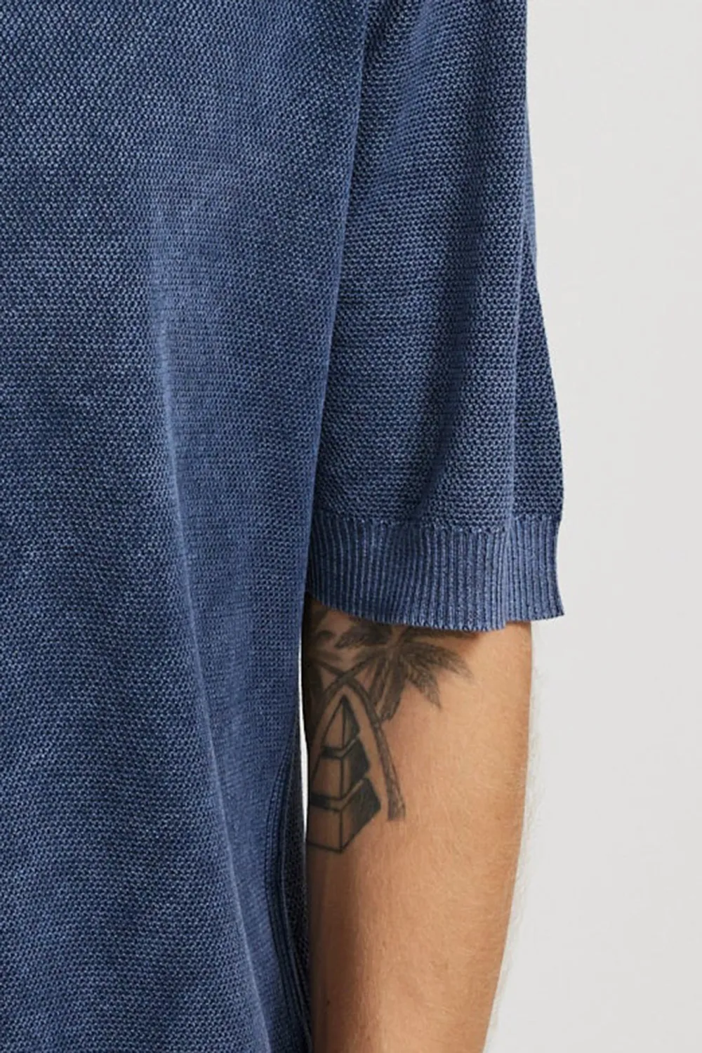 Blue Short-Sleeved Polo Shirt