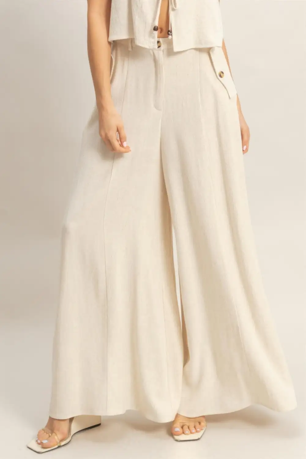 Wide Leg Flap Pocket Pants