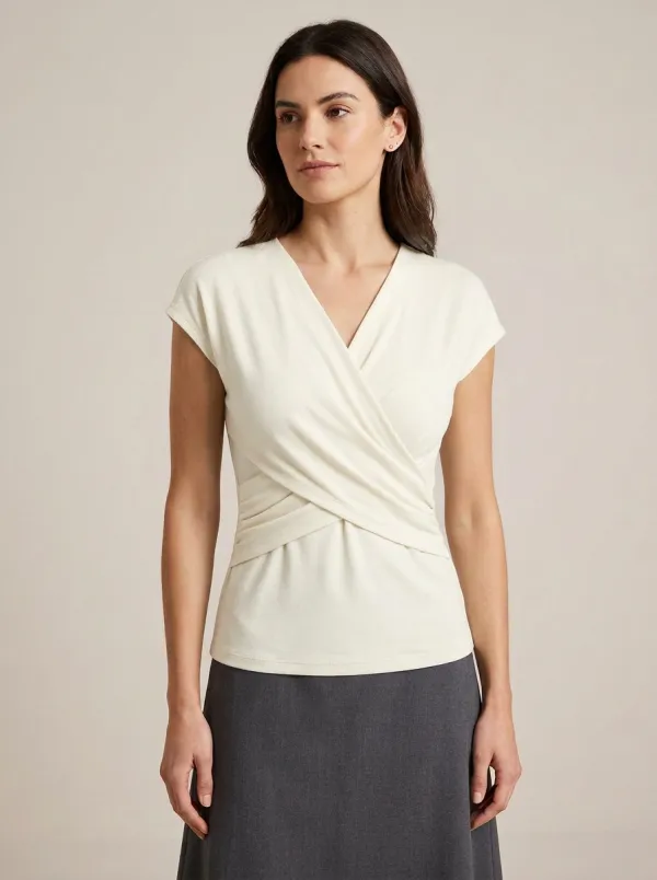 Wrap V-Neck Wrap Top