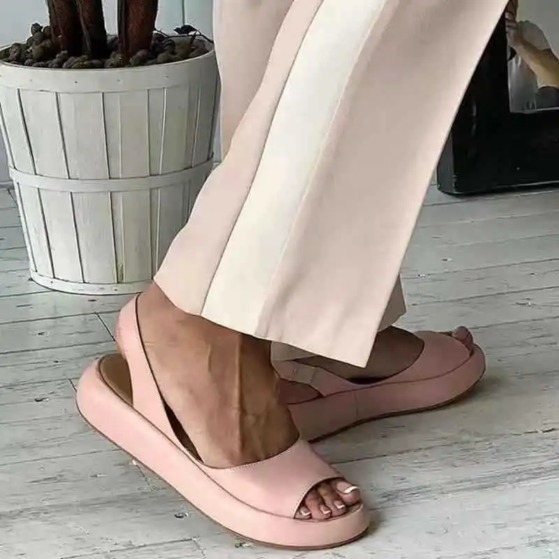 Slingback Slip On Platform Lightweight Sandals