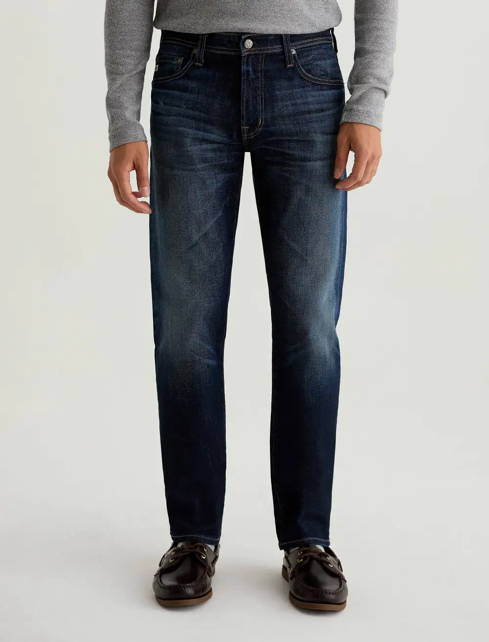 Men's Modern Slim Zip Fly Whiskered Jeans