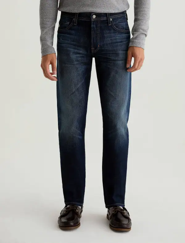 Men's Modern Slim Zip Fly Whiskered Jeans